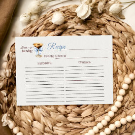 Love is Brewing Bow Coffee Bridal Shower Recipe Notitiekaartje