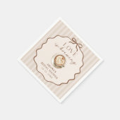 Love is Brewing Bow Coffee Bridal Shower Servet (Hoek)