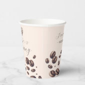Love Is Brewing Bridal Shower Coffee Cups Papieren Bekers (Rechts)