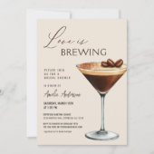Love is Brewing Bridal Shower Espresso Martini Kaart (Voorkant)