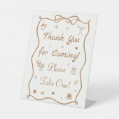 Love is Brewing Bridal Shower Favor  Reclamebord Met Voetstuk (Voorkant)