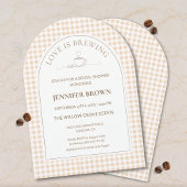 Love Is Brewing Bridal Shower Invitation | Gingham Kaart