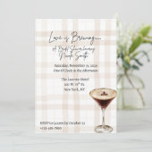 Love is Brewing Bridal Shower Invitation Kaart (Staand voorkant)