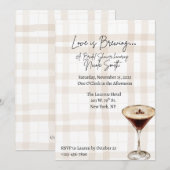 Love is Brewing Bridal Shower Invitation Kaart (Voorkant / Achterkant)