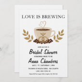 love is brewing bridal shower invitations kaart (Voorkant / Achterkant)
