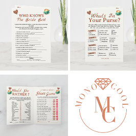 Love Is Brewing Bridal Shower Party 4 Games Fun Kaart