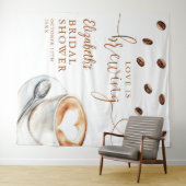 Love Is Brewing Bridal Shower Photo Backdrop Wandkleed (In Situ (horizontaal))