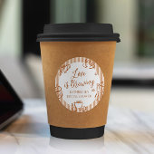 Love is Brewing Bridal Shower  Ronde Sticker