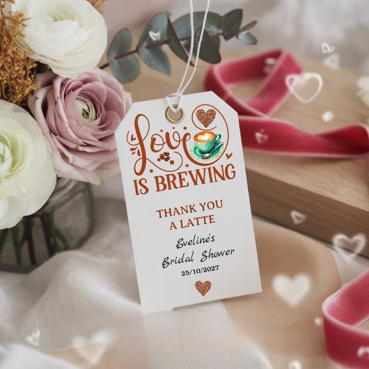 Love Is Brewing Bridal Shower Terracotta Coffee  Cadeaulabel
