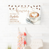Love Is Brewing Bridal Shower Welcome Spandoek (Insitu)