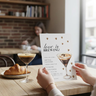 Love is Brewing Bruids-Shower Koffie Cocktail Kaart