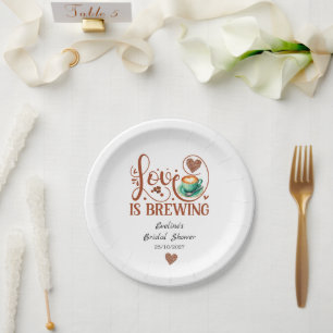 Love Is Brewing Bruidsdouche Terracotta Koffie Papieren Bordje