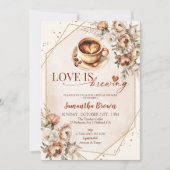 LOVE IS BREWING BRUIDSDOUCHE Uitnodiging (Voorkant)