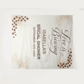Love Is Brewing Bruidsfeest Backdrop Wandkleed (Voorkant (horizontaal))