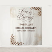 Love Is Brewing Bruidsfeest Backdrop Wandkleed (Voorkant)