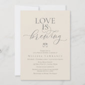Love Is Brewing Bruidsuitnodiging | Elegant Letter Kaart (Voorkant)