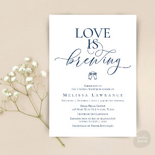 Love Is Brewing Bruidsuitnodiging Elegante Scrip Kaart