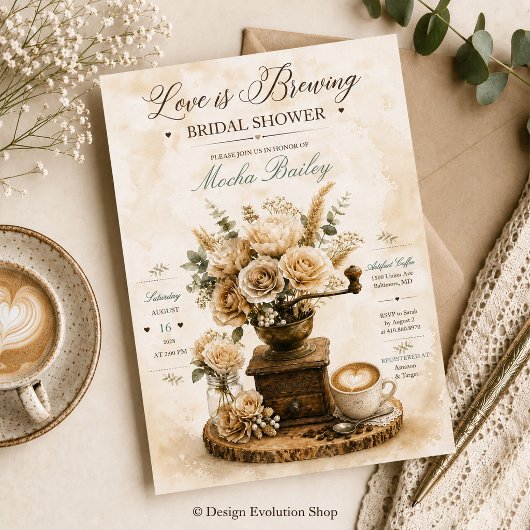 Love Is Brewing Bruidsuitnodiging Kaart