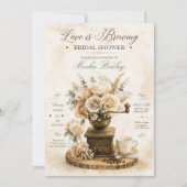 Love Is Brewing Bruidsuitnodiging Kaart (Voorkant)