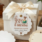 Love Is Brewing Bruiloft Terracotta Koffie Bedankjes Labels