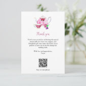 Love is Brewing Bruiloftstheeceremonie QR-code Bedankkaart (Staand voorkant)