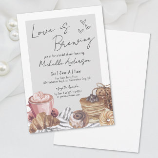 Love Is Brewing Brunch Bruiloftsborrel Kaart