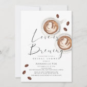 Love is Brewing Cappuccino Coffee Bridal Shower Kaart (Voorkant)