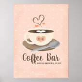 Love is Brewing Coffee Bar Poster (Voorkant)