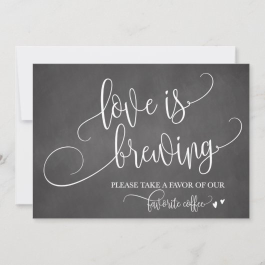 Love is Brewing Coffee Bar Wedding Sign (Voorkant)