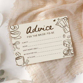 Love is Brewing Coffee Bridal Shower Advice Informatiekaartje