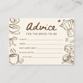 Love is Brewing Coffee Bridal Shower Advice Informatiekaartje (Voorkant)