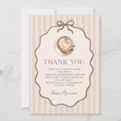 Love is Brewing Coffee Bridal Shower Bedankkaart (Voorkant)