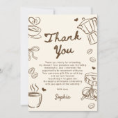 Love is Brewing Coffee Bridal Shower Bedankkaart (Voorkant)