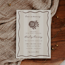 "Love is Brewing" Coffee Bridal Shower Kaart