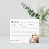 Love is Brewing Coffee Bridal Shower Recipe Card (Staand voorkant)