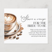 Love is Brewing Coffee Bridal Shower Recipe Card (Achterkant)
