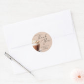 Love is Brewing Coffee Bruidsfeest Dank Je Ronde Sticker (Envelop)