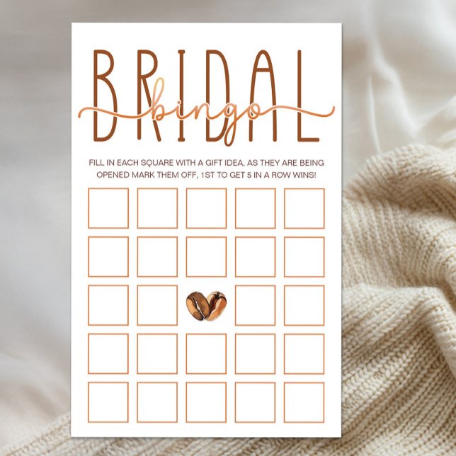 Love Is Brewing Coffee Bruiloftsbingo (Bridal Bingo)