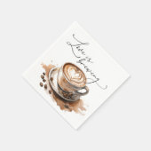 Love is Brewing Coffee Bruiloftsfeest Servet (Hoek)