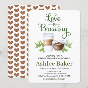 Love is Brewing Coffee Cup Vrijgezellenfeest Kaart