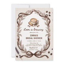 Love Is Brewing Coffee Gingham Bruiloftsfeest