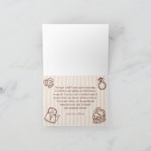 Love is Brewing Coffee Hand Drawn Bridal Shower Bedankkaart (Binnen)