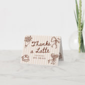 Love is Brewing Coffee Hand Drawn Bridal Shower Bedankkaart (Voorkant)