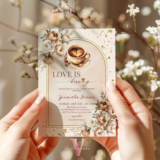 LOVE IS BREWING Coffee Lovers Vrijgezellenfeest Ui Kaart