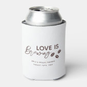 Love is Brewing Coffee Theme Bridal Shower Blikjeskoeler (Blikje Voorkant)