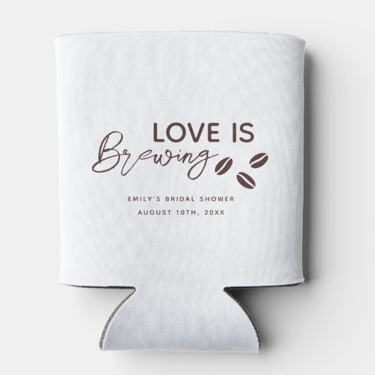 Love is Brewing Coffee Theme Bridal Shower Blikjeskoeler (Achterkant)