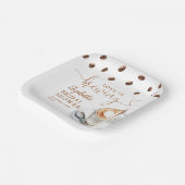 Love Is Brewing Coffee Theme Bridal Shower Papieren Bordje (Gebogen)
