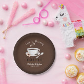 Love is Brewing Coffee Wedding Papieren Bordje (Feest)