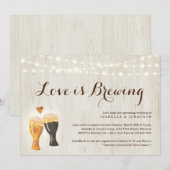 Love is Brewing Couples Bridal Shower Invitation Kaart (Voorkant / Achterkant)