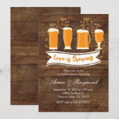 Love is Brewing Couples Shower Invitation Kaart (Voorkant / Achterkant)